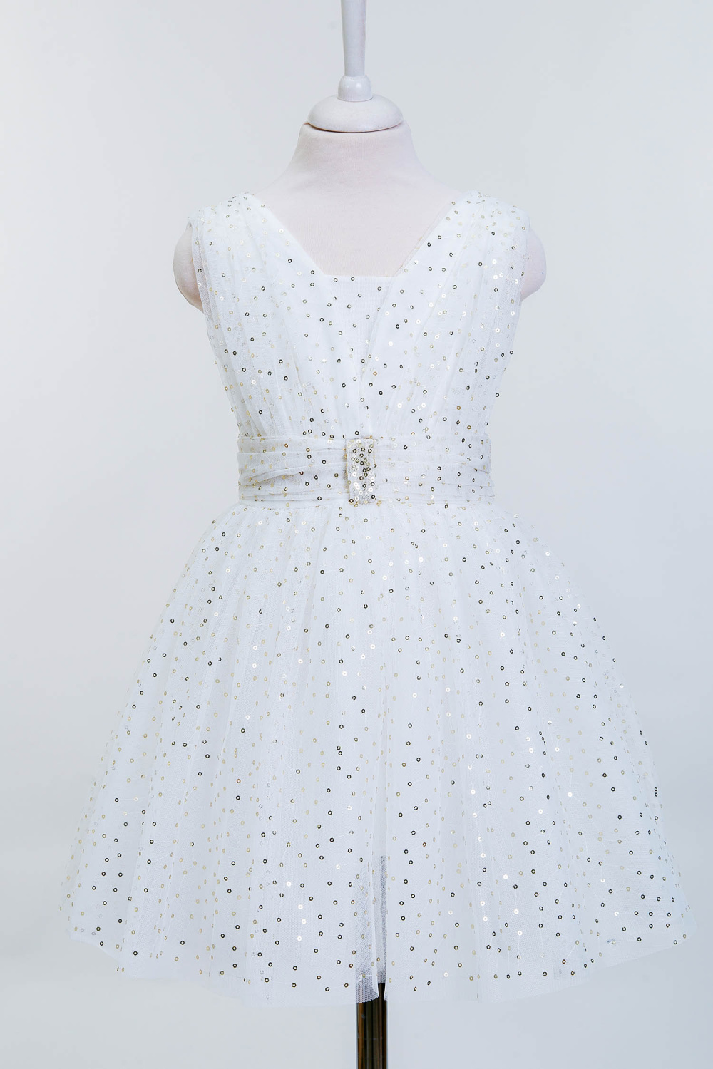 картинка Платье нарядное FSL-550/2-126-СПГ (золото) от магазина Маленькая Леди