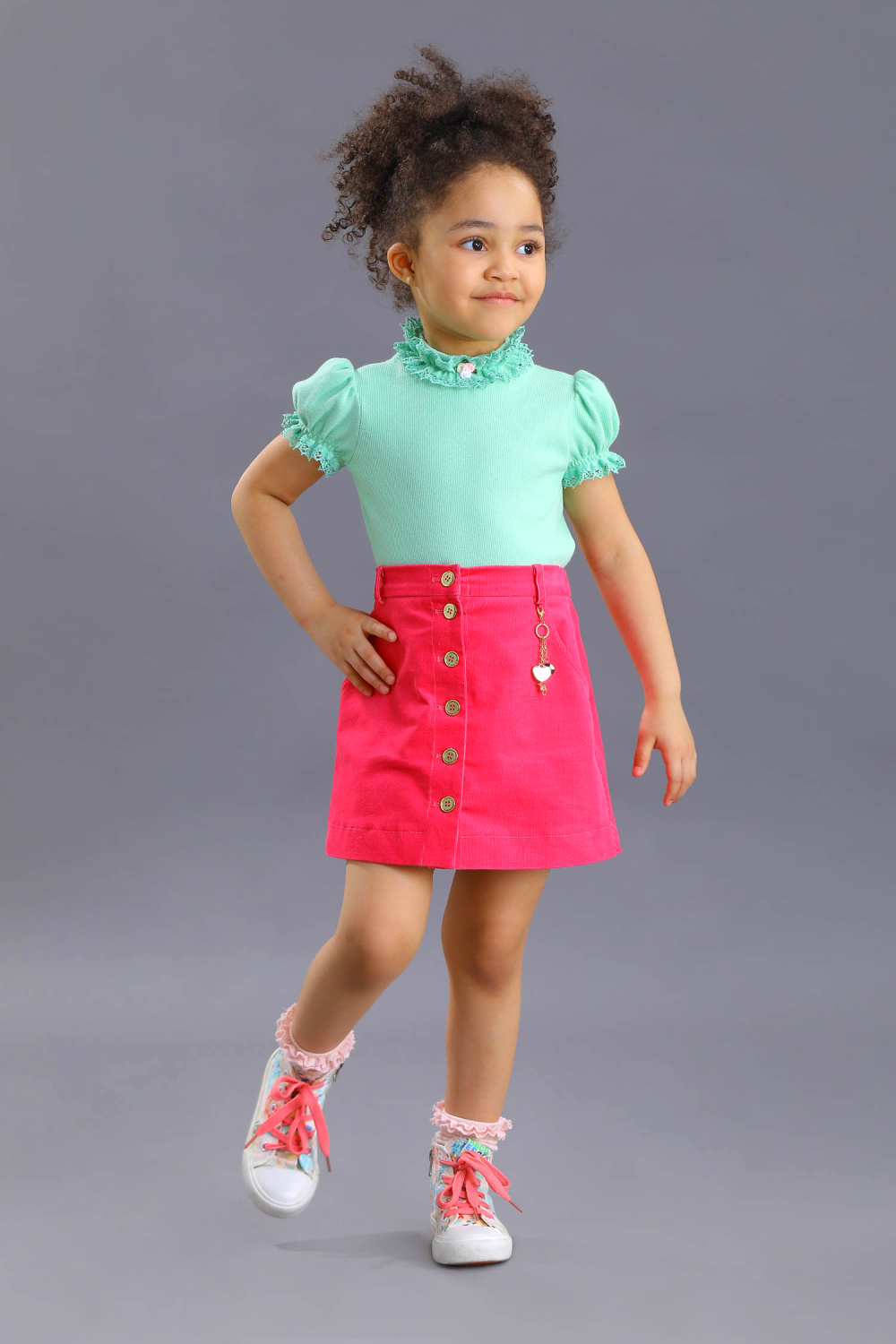  Блузка с коротким рукавом для девочки из трикотажа хлопкового, цвет 