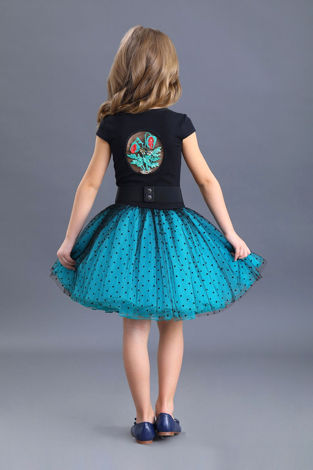 Нарядное Платье нарядное для девочки из трикотажа хлопкового, цвет 