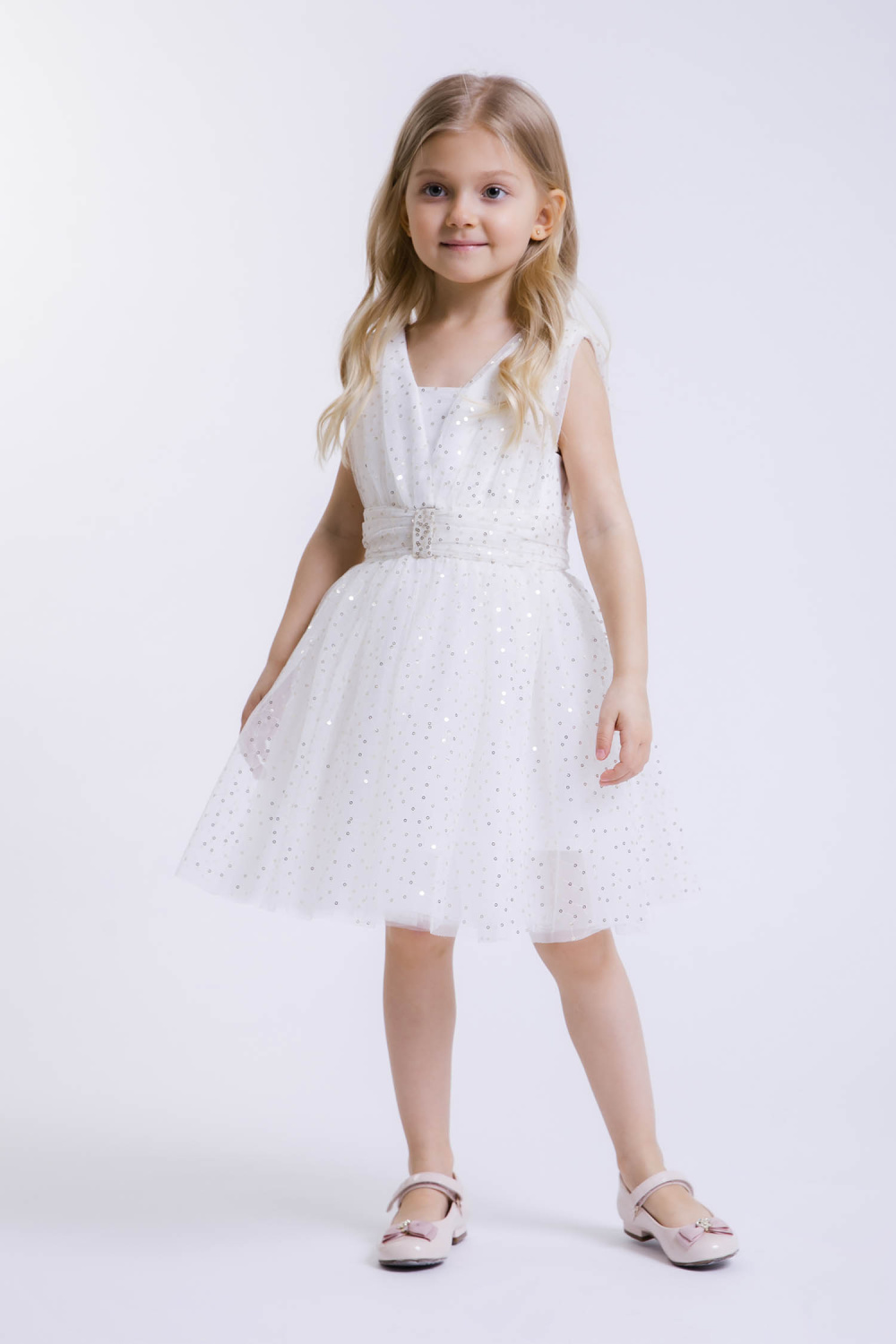 картинка Платье нарядное FSL-550/2-126-СПГ (золото) от магазина Маленькая Леди