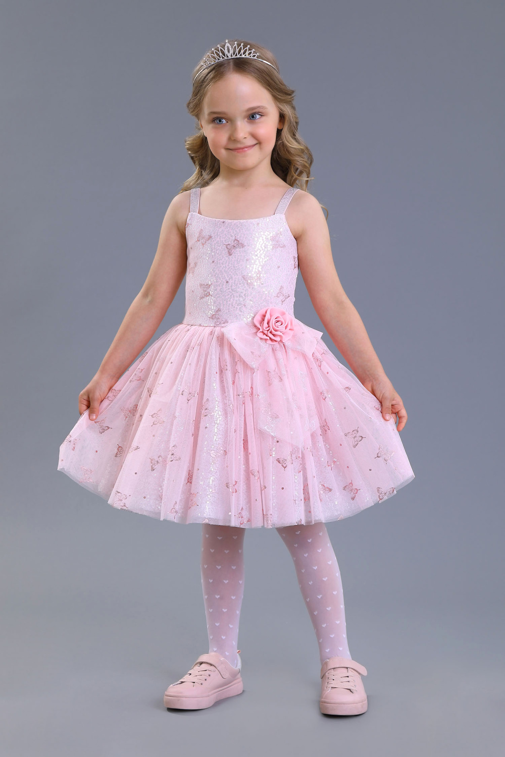 картинка Платье нарядное 2502-123-СМФГ (розовый) от магазина Маленькая Леди