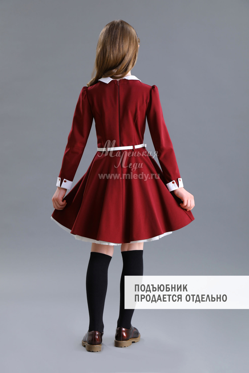 Школьное Платье для девочки из костюмной вискозы, цвет 