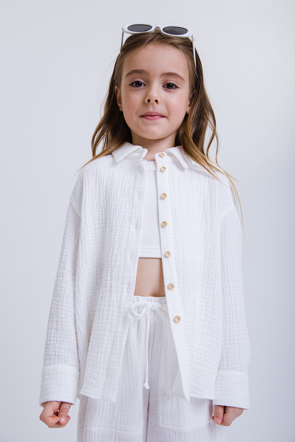 картинка Рубашка FSL-507-326-ВХМ (молочный) от магазина Маленькая Леди