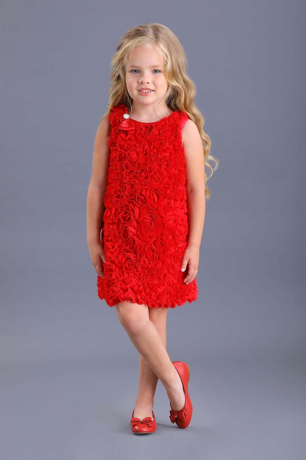 картинка Платье 1133/2-120-ВПСШ (красный) от магазина Маленькая Леди