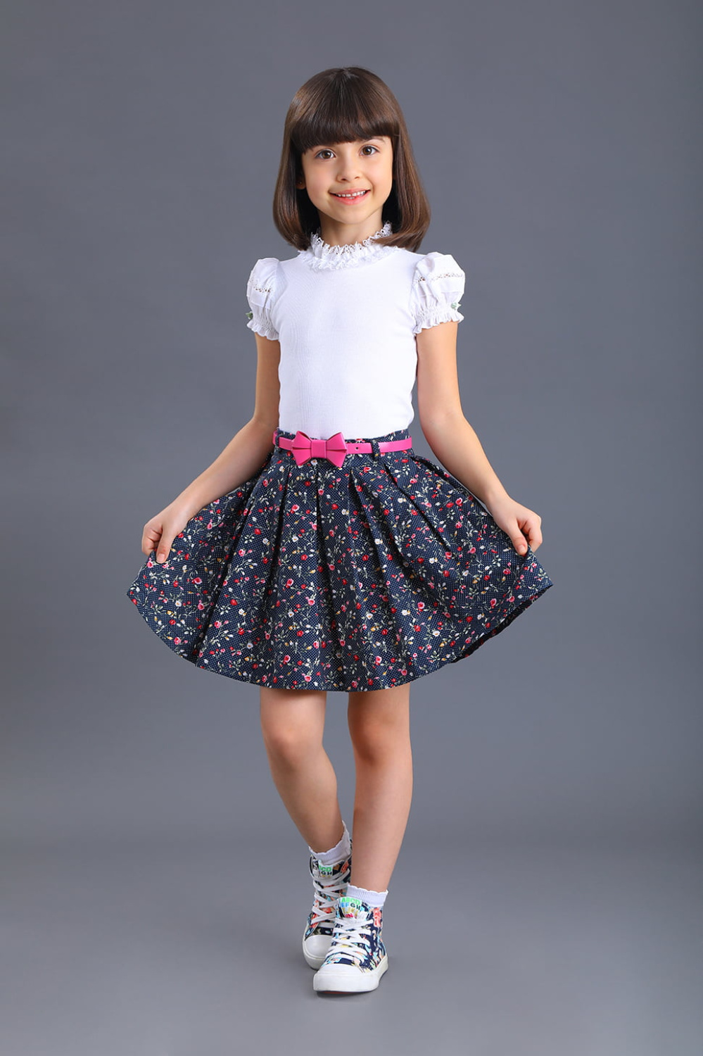 картинка Блузка с коротким рукавом 820/3-320-ТХР-2*2/260 (белый) от магазина Маленькая Леди