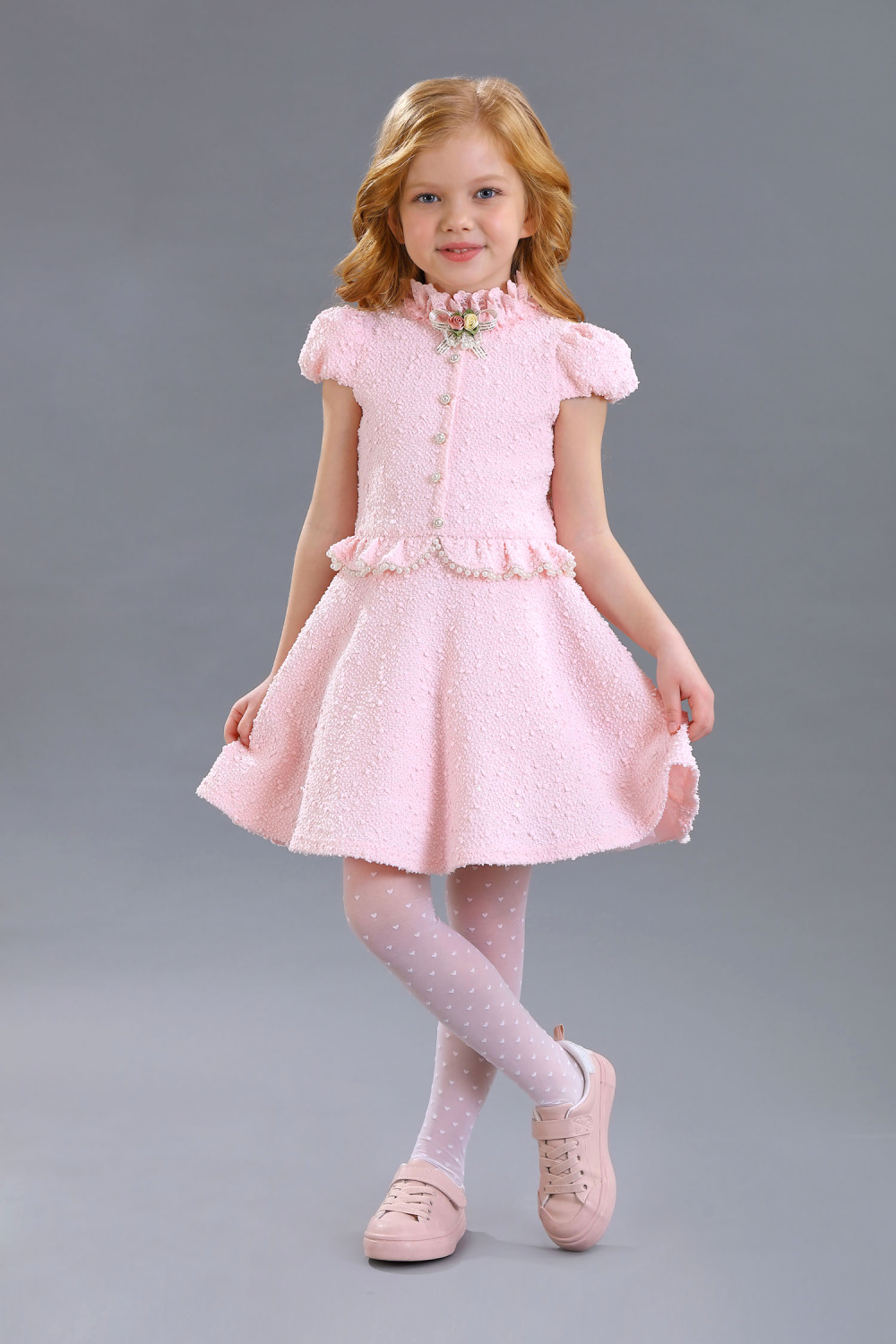 картинка Платье нарядное 2371-123-ВПБ (розовый) от магазина Маленькая Леди