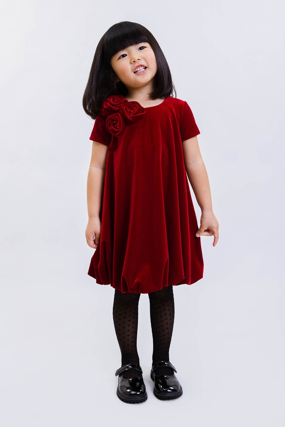 картинка Платье нарядное 2961-126-ТСБ (брусничный) от магазина Маленькая Леди