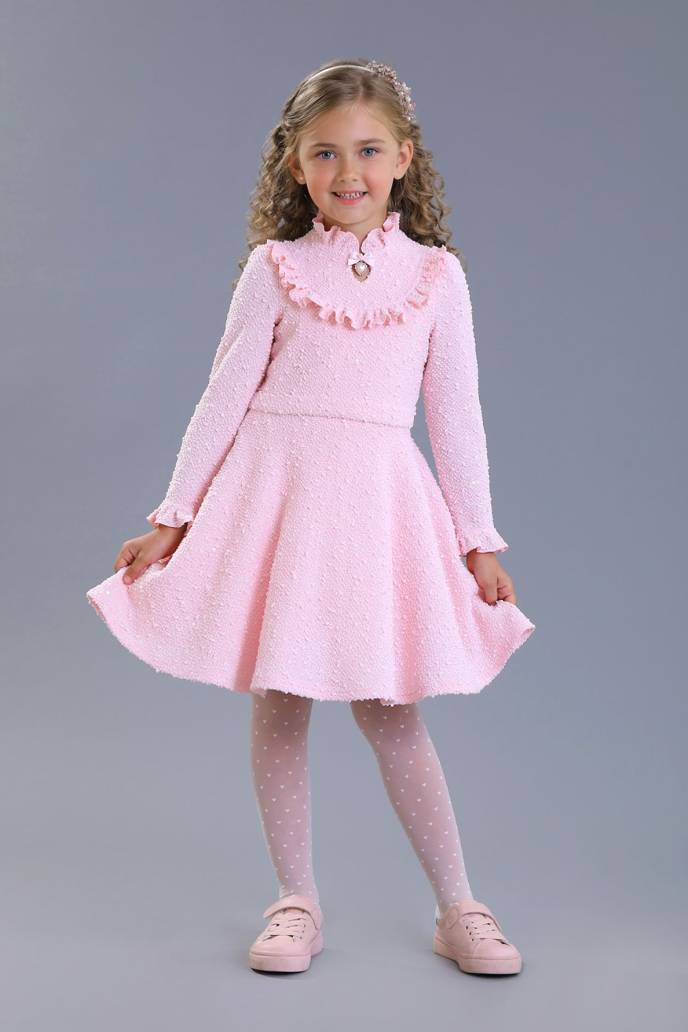 картинка Платье нарядное 2510-123-ВПБ (розовый) от магазина Маленькая Леди
