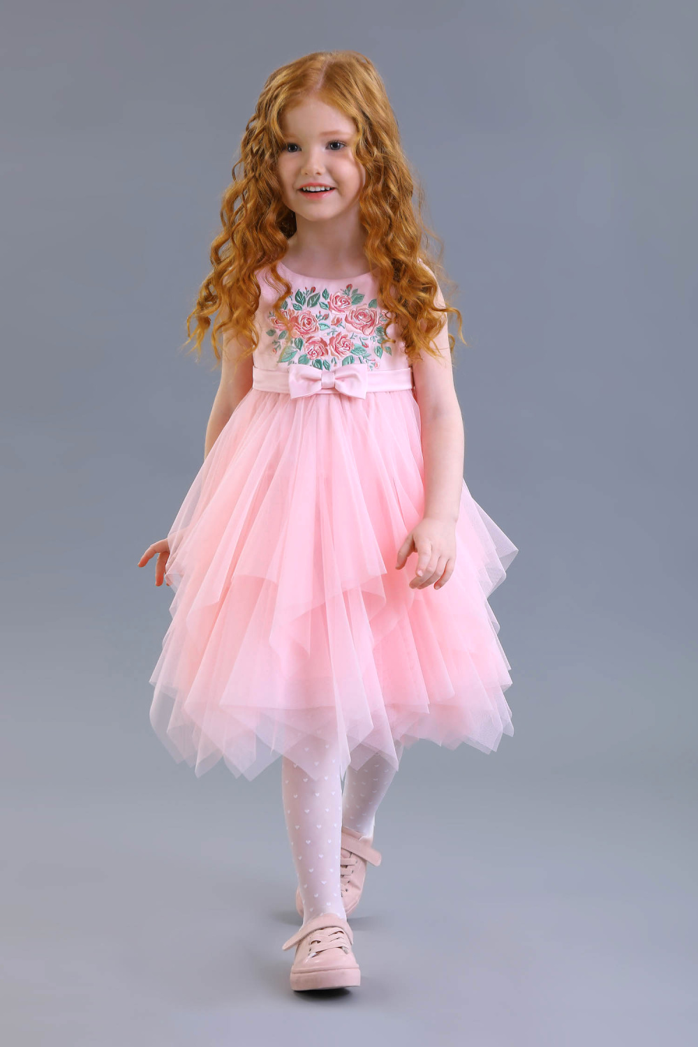 картинка Платье нарядное 2498-123-ВХА (розовый) от магазина Маленькая Леди