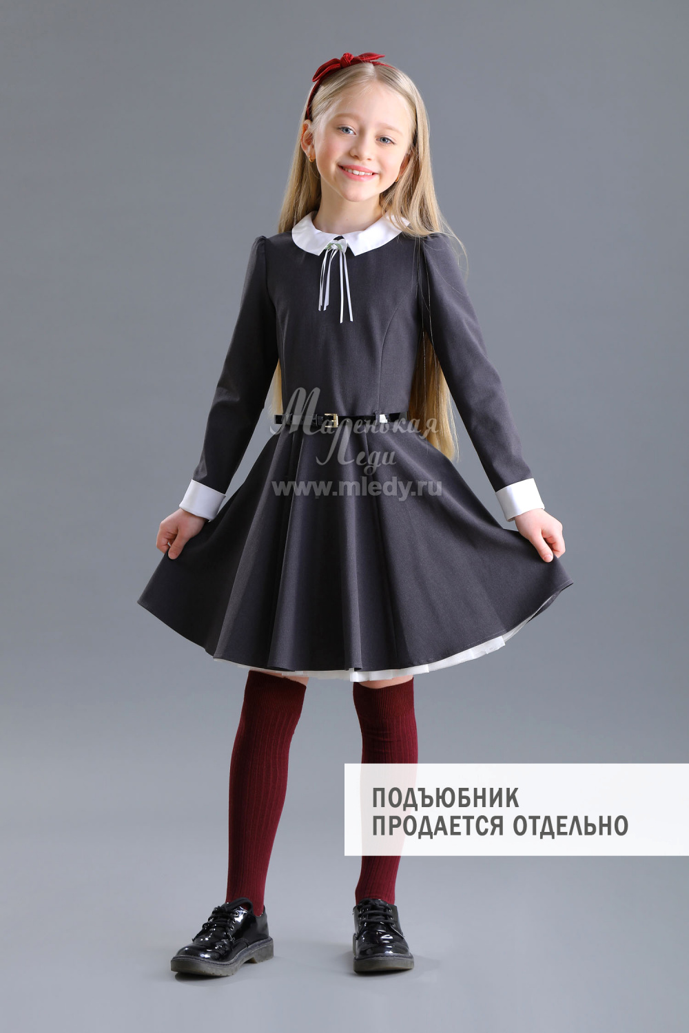 картинка Платье 2288-521-ВВОК (серый) от магазина Маленькая Леди