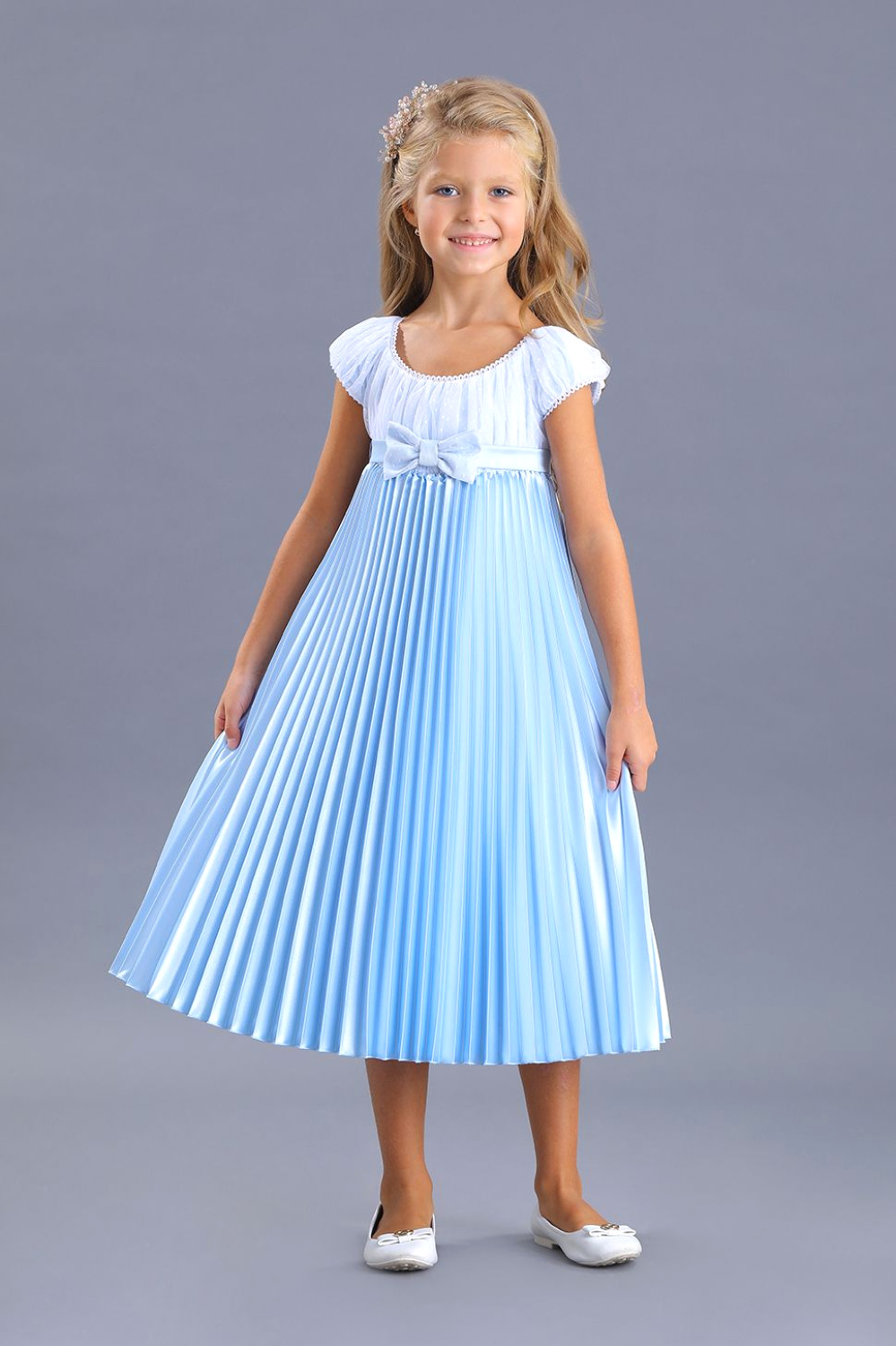 картинка Платье нарядное 1425/1-120-ВПА (голубой) от магазина Маленькая Леди