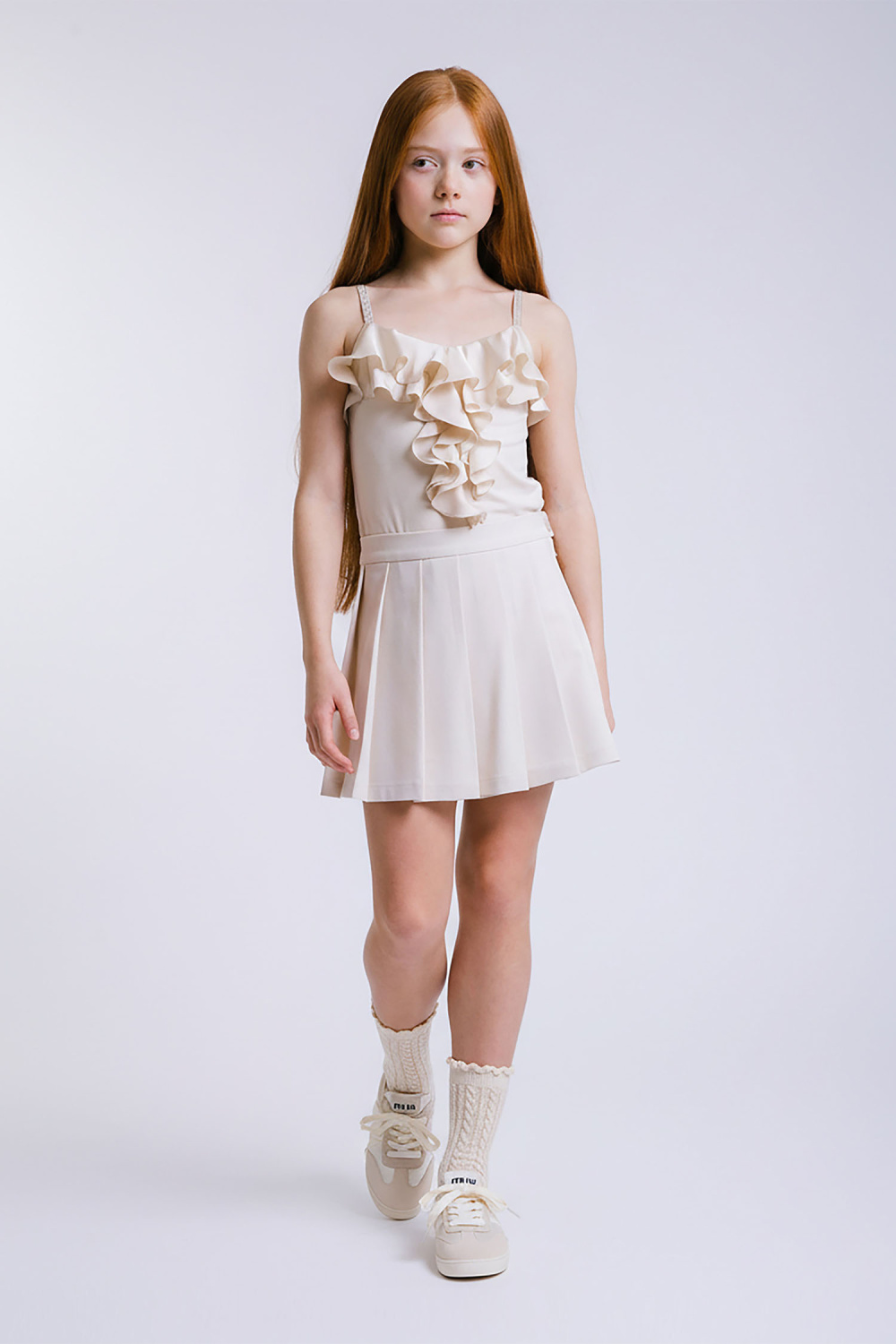 картинка Юбка-шорты FSL-545-126-ВВОК (песочный) от магазина Маленькая Леди