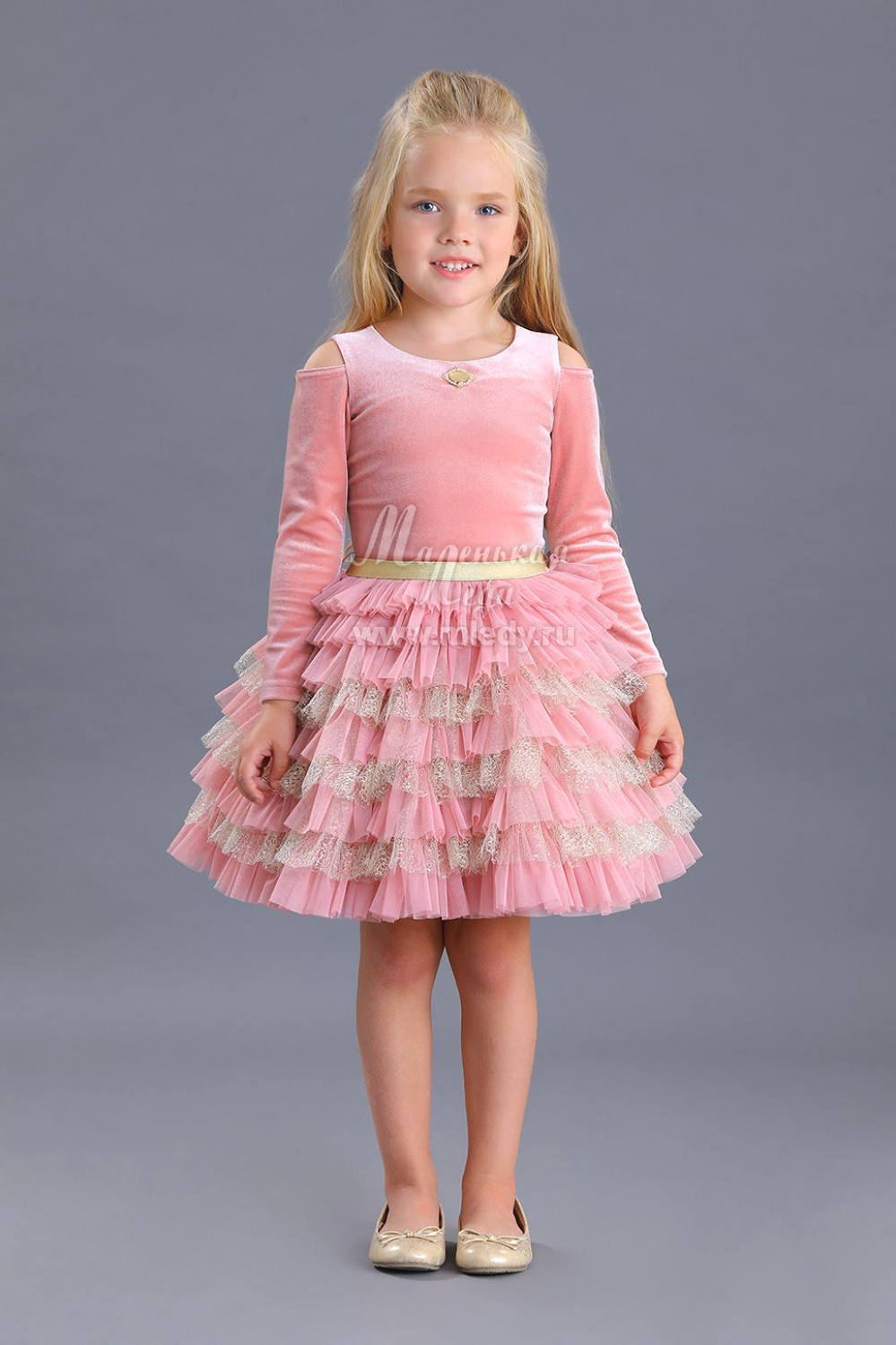 картинка Платье нарядное 2095-120-ТСБ (лавандовый) от магазина Маленькая Леди