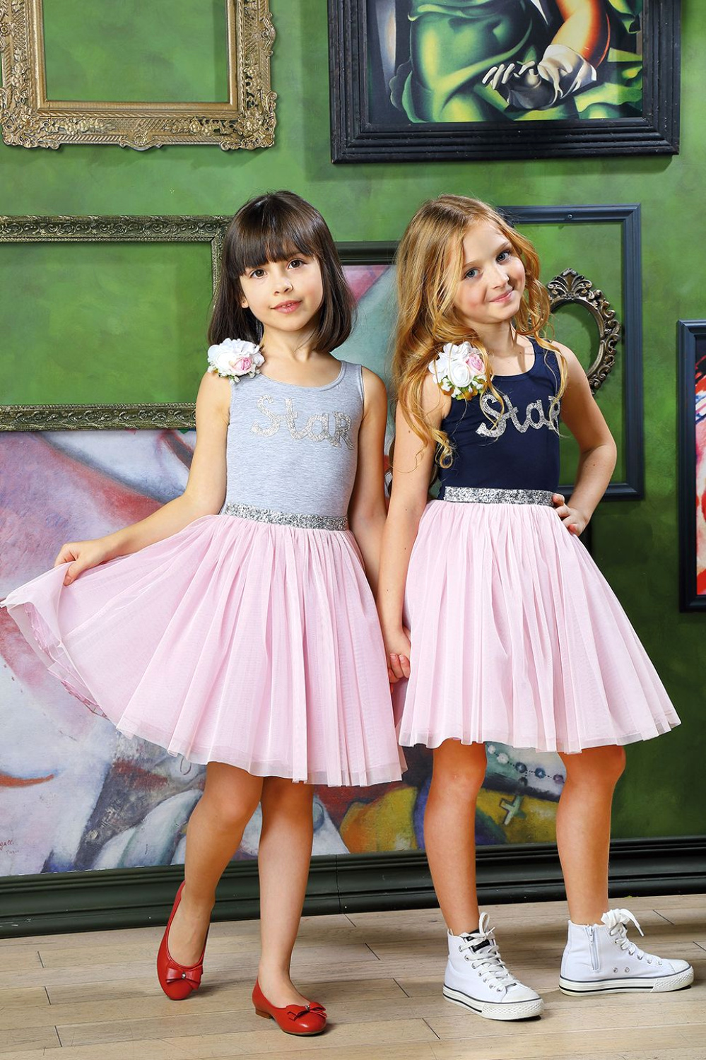 Нарядное Платье нарядное для девочки из трикотажа вискозного, цвет 