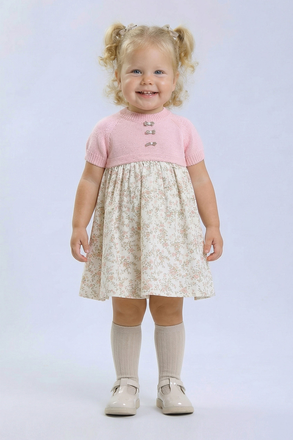 картинка Платье 2965/1Я-425-ВХМН (сливочно-розовая набивка) от магазина Маленькая Леди