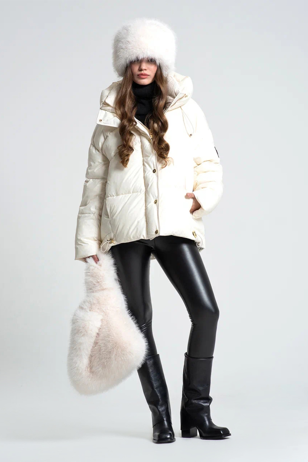 картинка Куртка-пуховик ALB 2017 (молочный) от магазина Маленькая Леди
