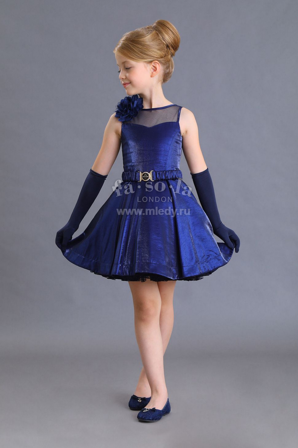 картинка Платье нарядное FSL-138/1-119 (синий) от магазина Маленькая Леди