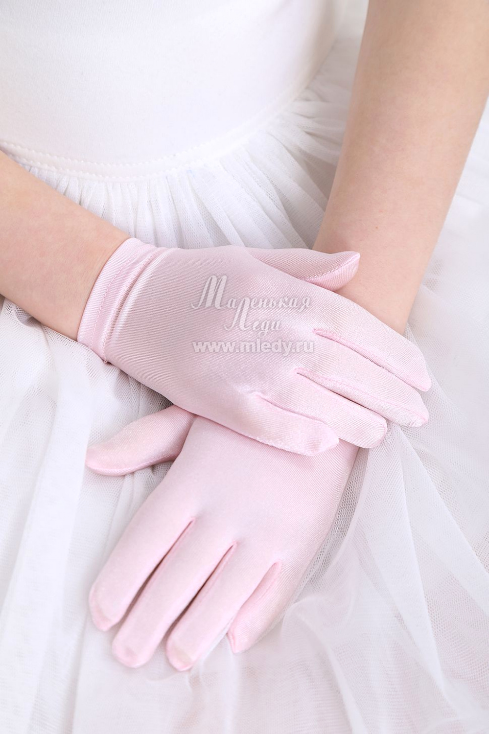  Перчатки для девочки из бифлекса, цвет 