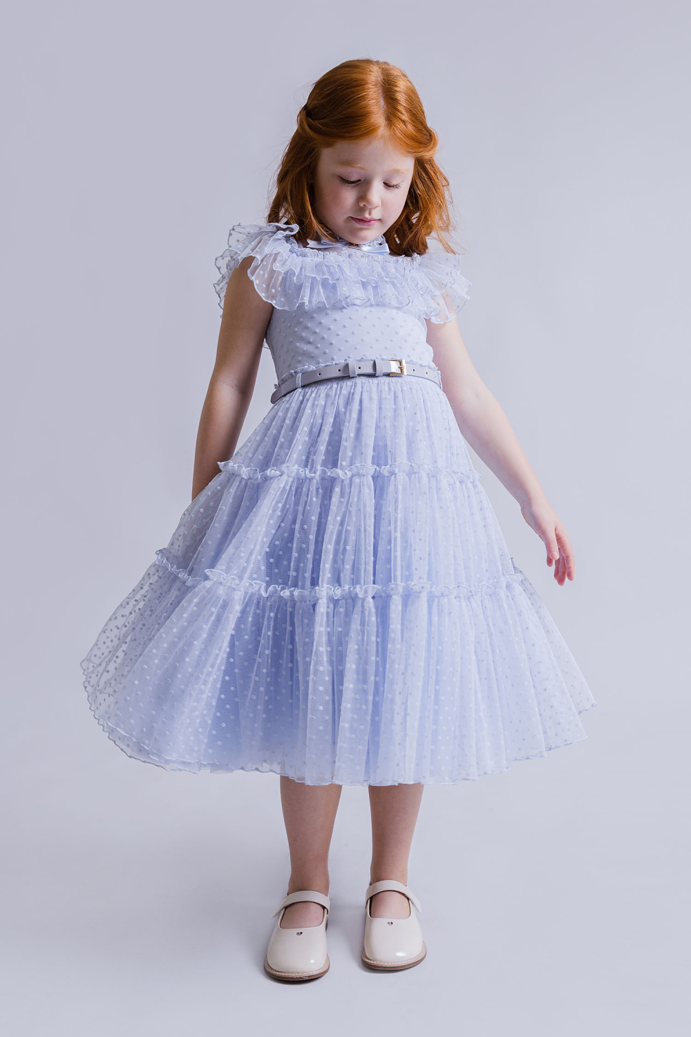 картинка Платье нарядное 2614-126-СММ (голубой) от магазина Маленькая Леди