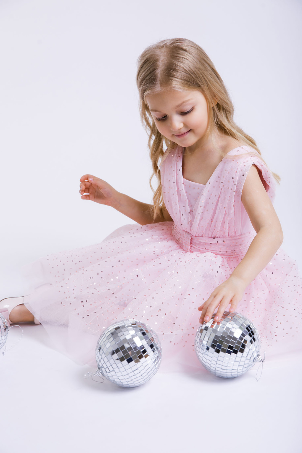 картинка Платье нарядное FSL-550/2-126-СПГ (розовый) от магазина Маленькая Леди