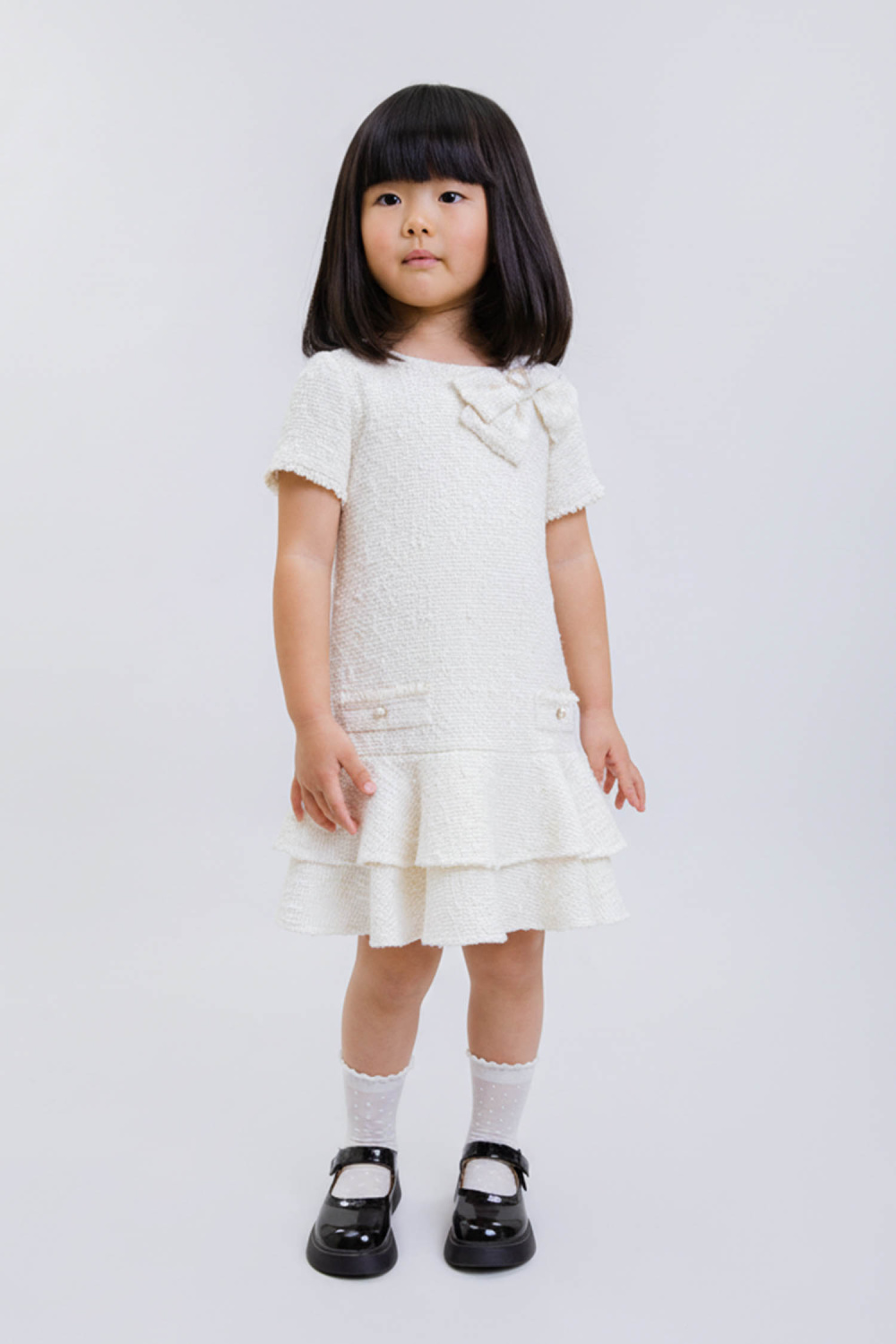 картинка Платье нарядное 2964/1-126-ВПБХ (молочный) от магазина Маленькая Леди