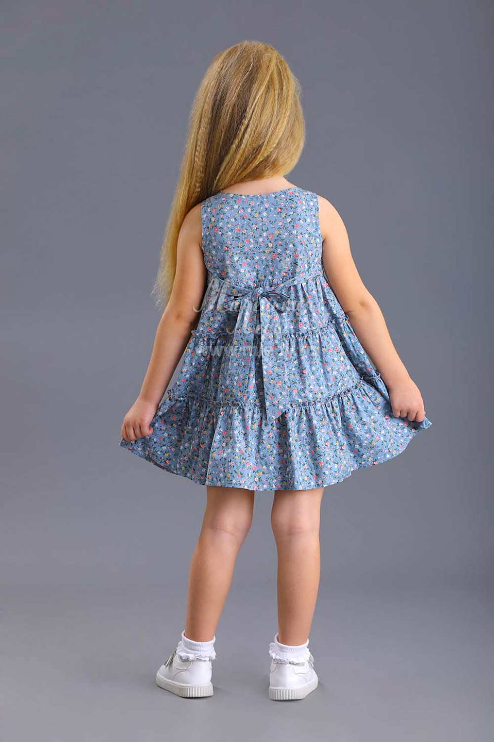  Платье для девочки из хлопка, цвет 