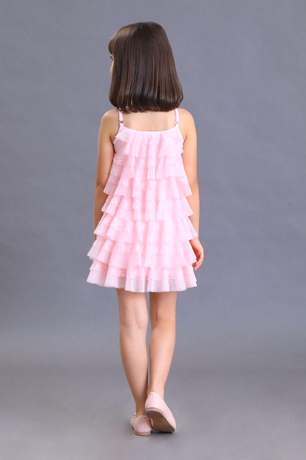  Платье для девочки из сетки, цвет 