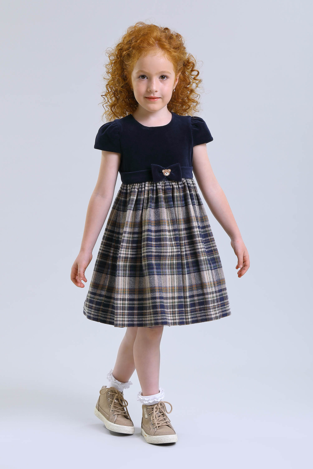 картинка Платье 2631-424-ВХК (синий,кл сине-бежевый) от магазина Маленькая Леди