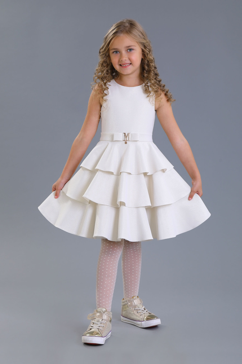 картинка Платье нарядное 2467-124-ВПЛП (золотой) от магазина Маленькая Леди