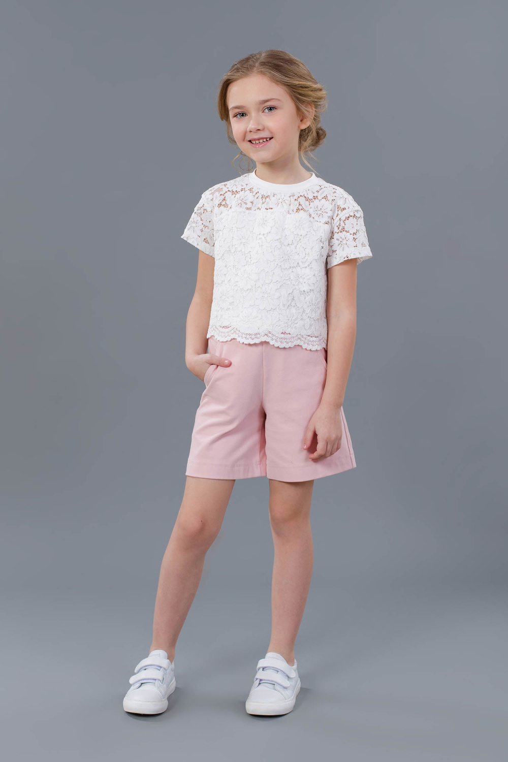 картинка Блузка 2550-323-ВХПКР (молочный) от магазина Маленькая Леди