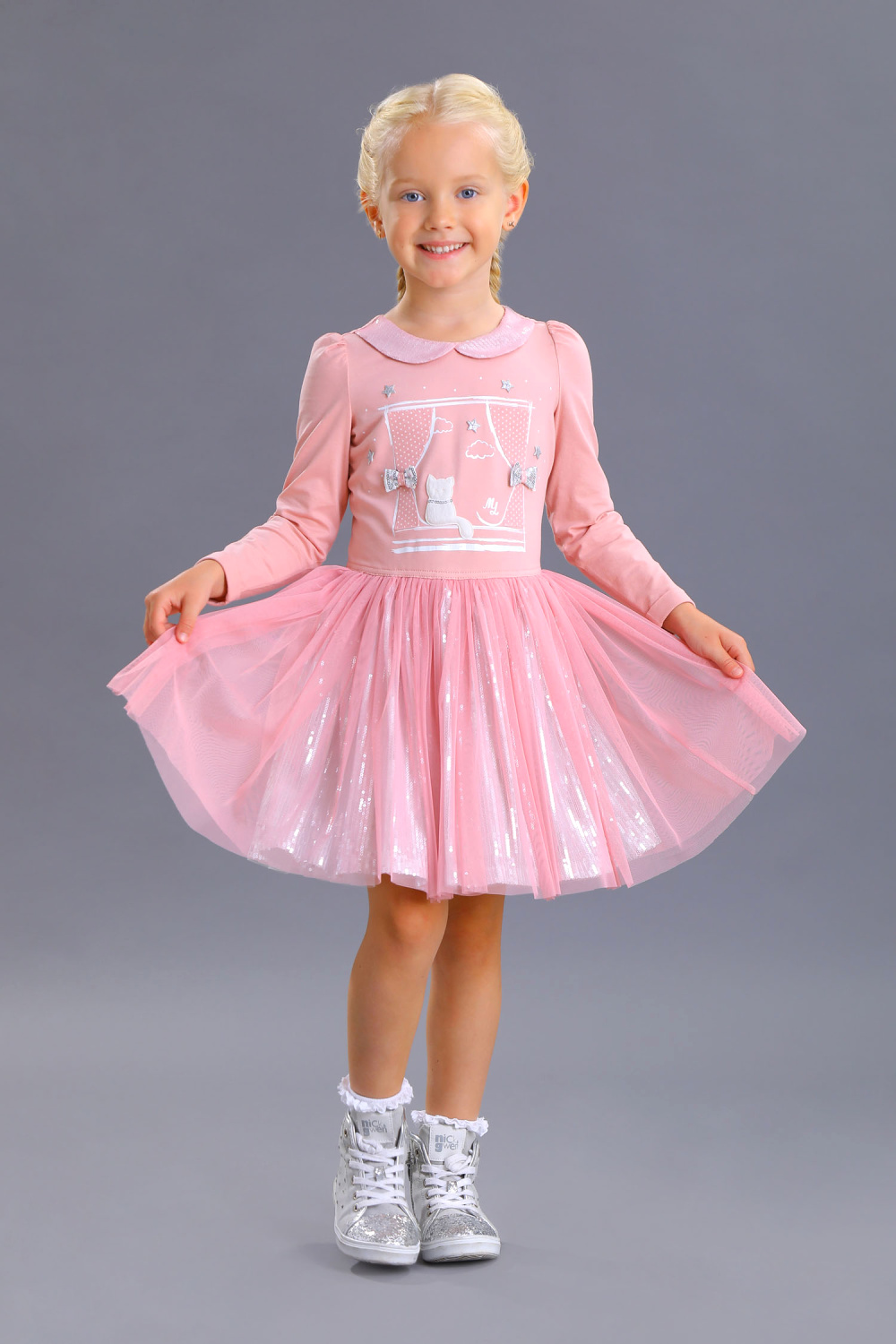 картинка Платье нарядное 2211/1-420-ТВК-320 (розовый) от магазина Маленькая Леди