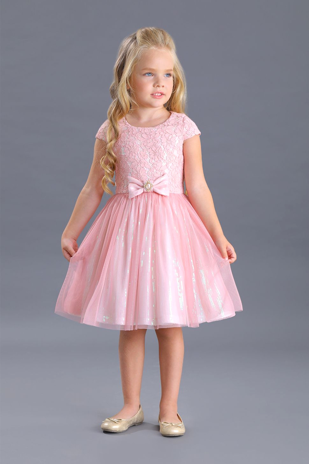 картинка Платье нарядное 2098-120-ТСП (лавандовый) от магазина Маленькая Леди