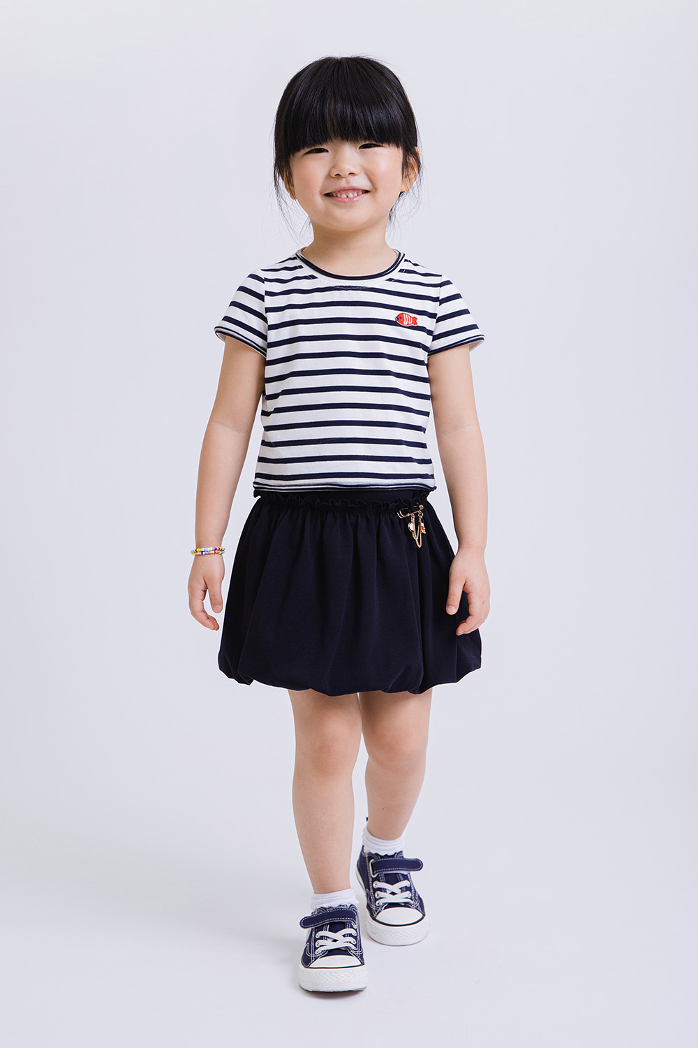 картинка Футболка 3005-326-ТХКН-170 (сине-молочная полоска) от магазина Маленькая Леди