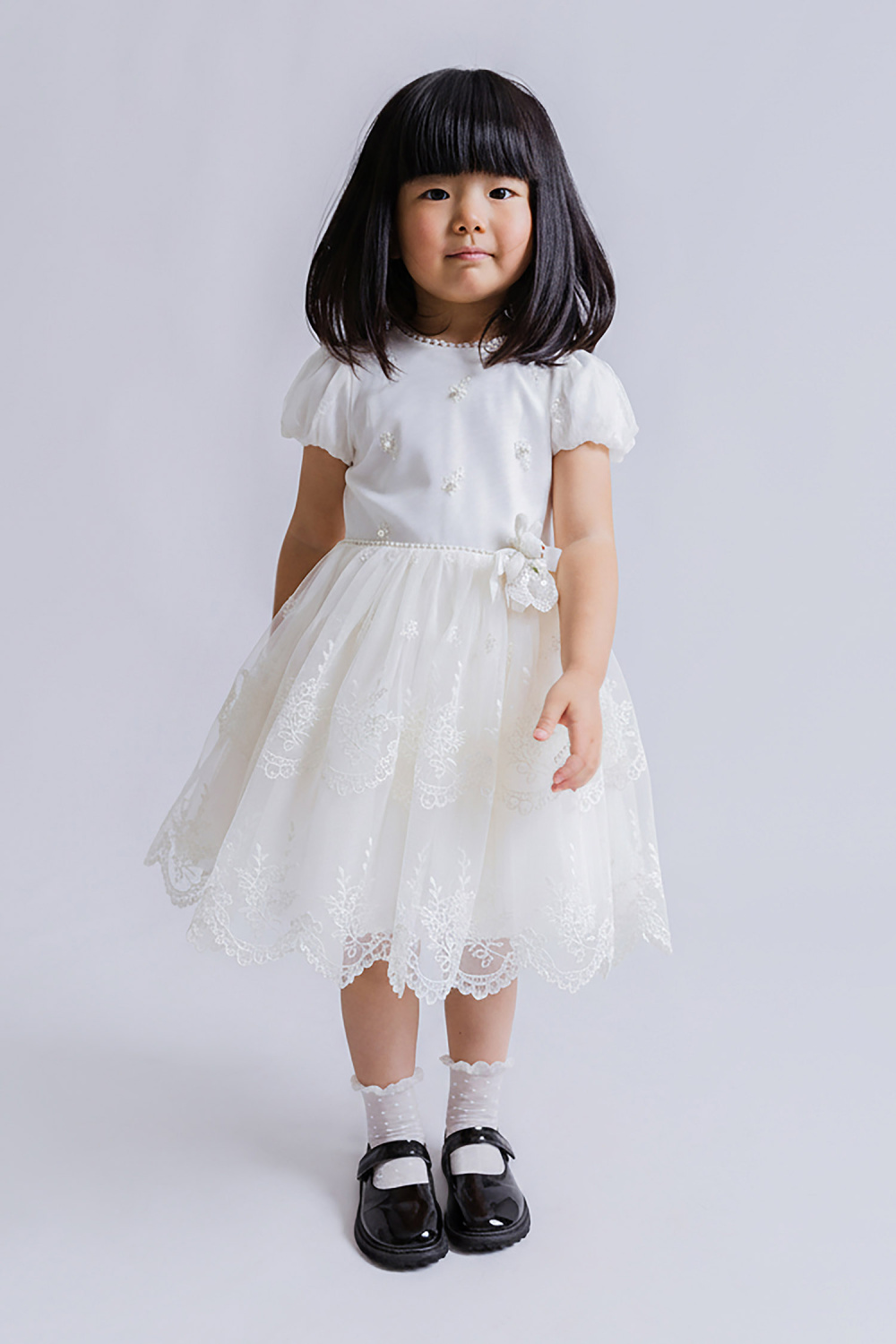 картинка Платье нарядное 2969-126-СВ (молочный) от магазина Маленькая Леди