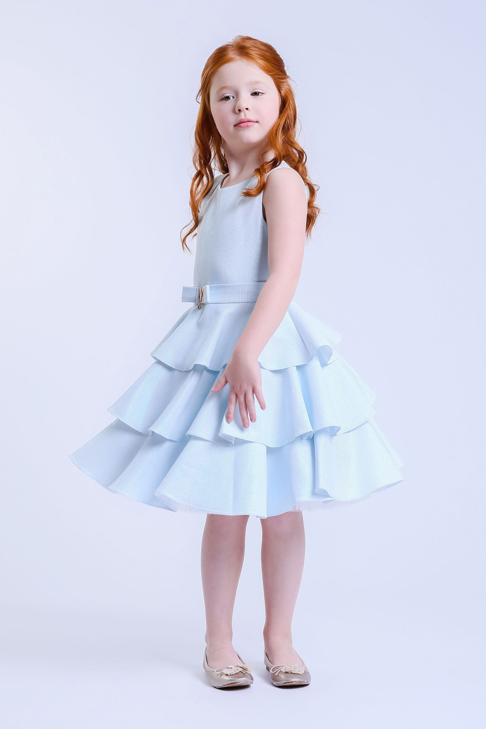картинка Платье нарядное 2467-126-ВПЛП (бирюзовый) от магазина Маленькая Леди