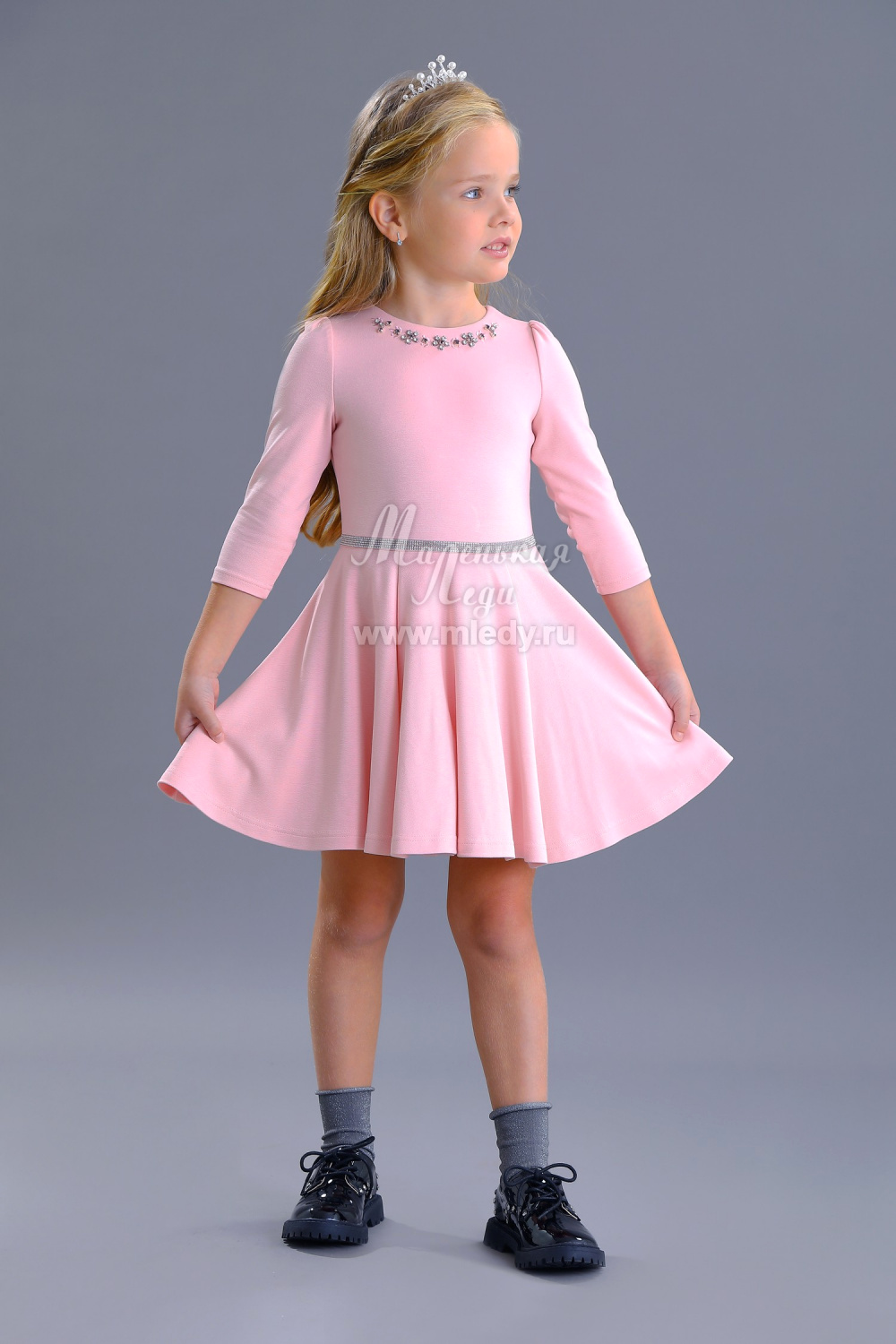 картинка Платье нарядное 2118-121-ТВК-320 (розовый) от магазина Маленькая Леди