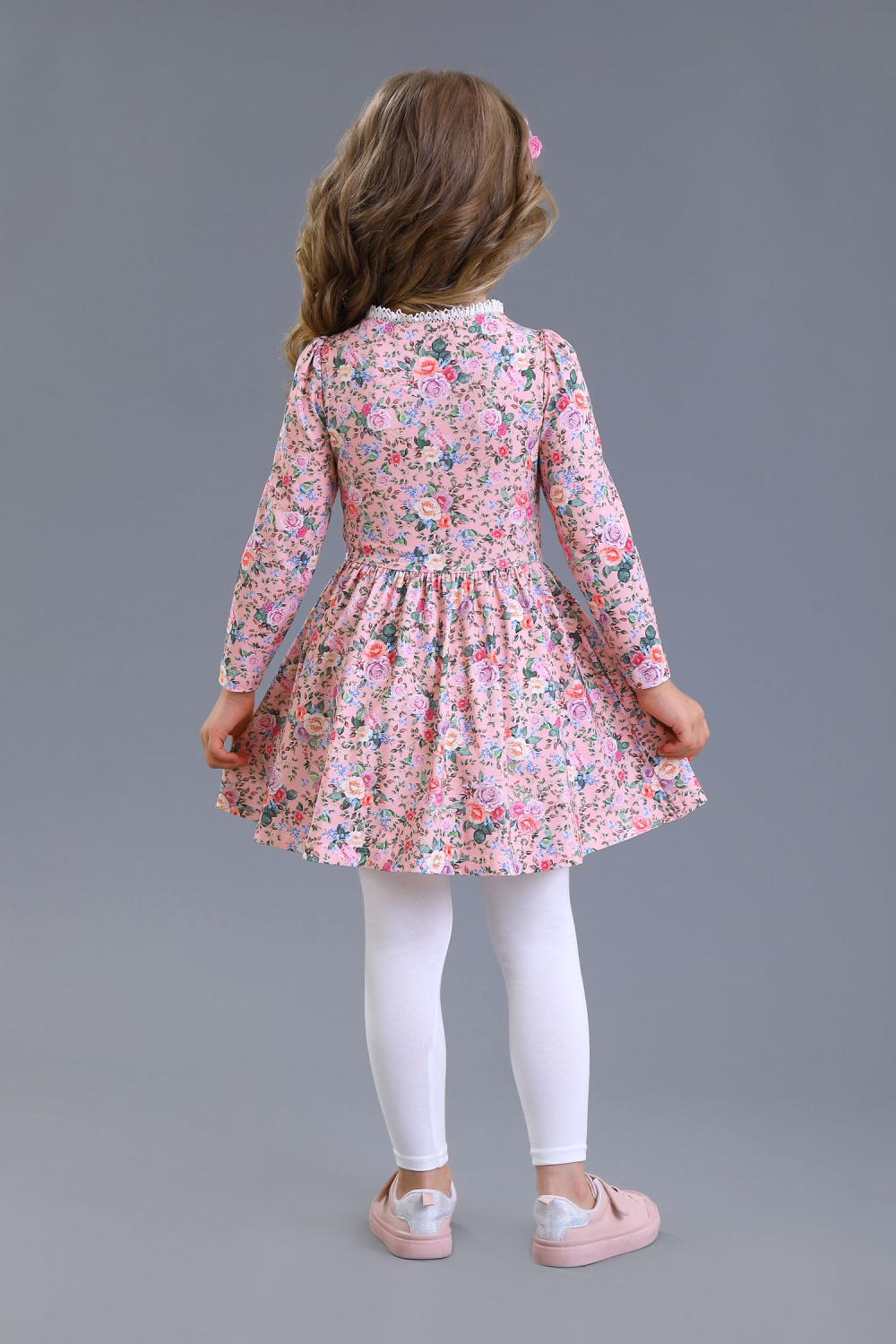 Нарядное Платье для девочки из трикотажа хлопкового, цвет 