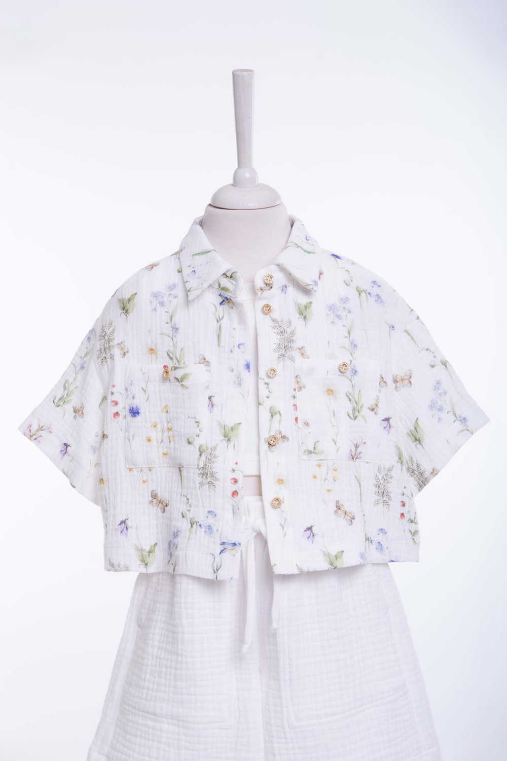 картинка Рубашка FSL-510-326-ВХМ (молочный набивка) от магазина Маленькая Леди