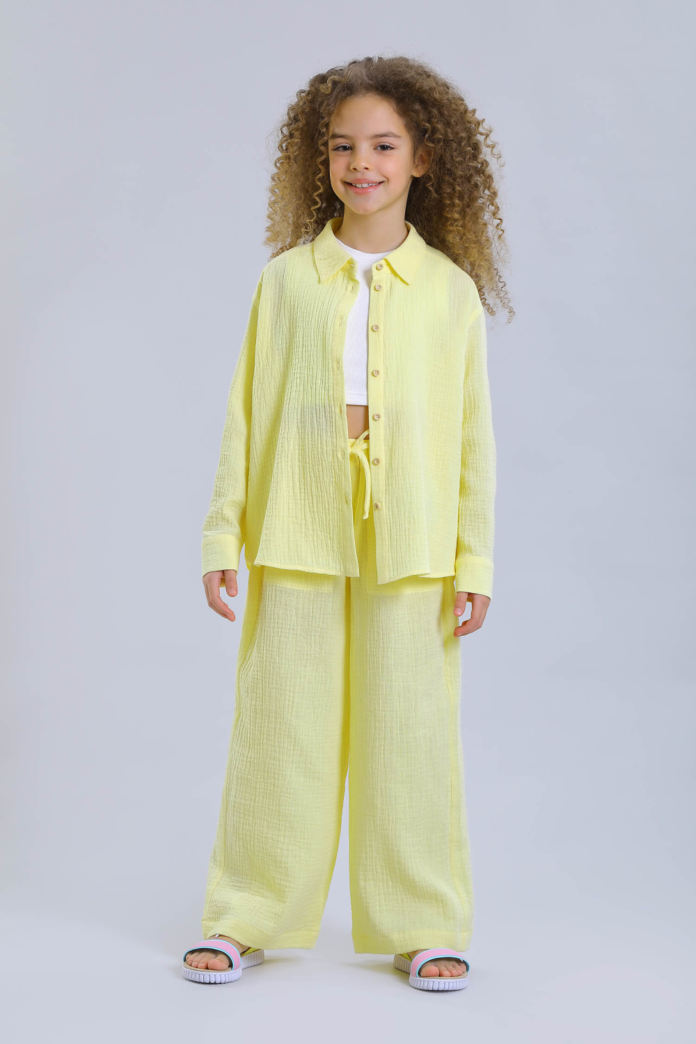 картинка Рубашка FSL-507-326-ВХМ (желтый) от магазина Маленькая Леди